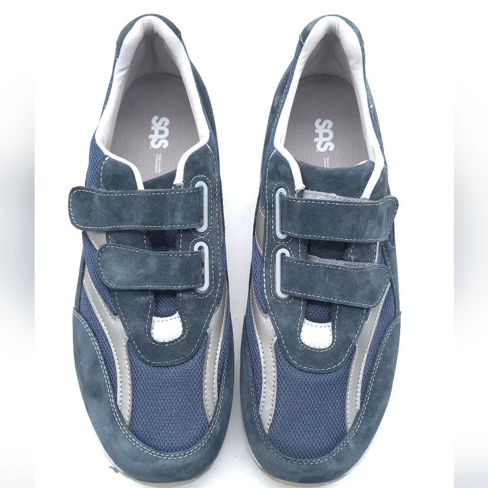SAS Mens JV Mesh Walking Sneakers Size 16 M Blue Tripad Comfort Suede